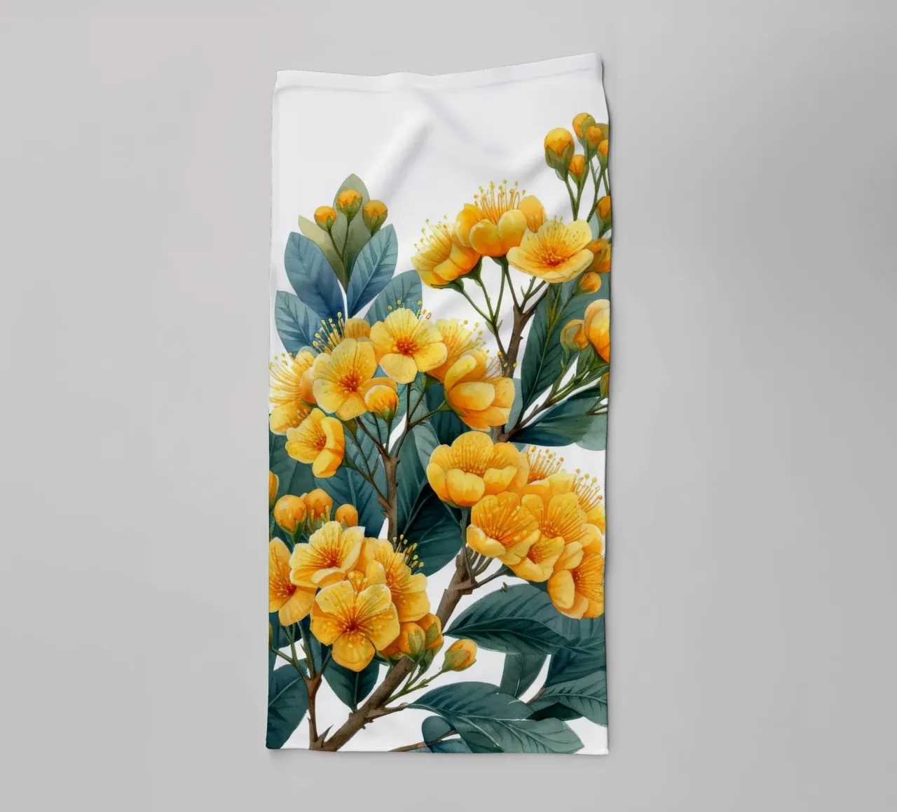 Mimosabloem 3 badhanddoek van Bold Blooms