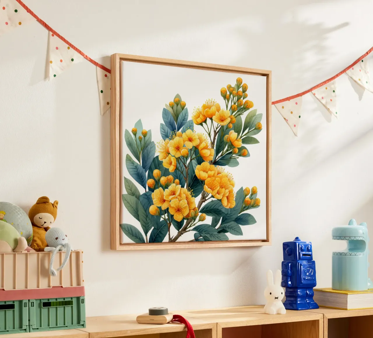 Mimosa Flower 3 canvas by Bold Blooms
