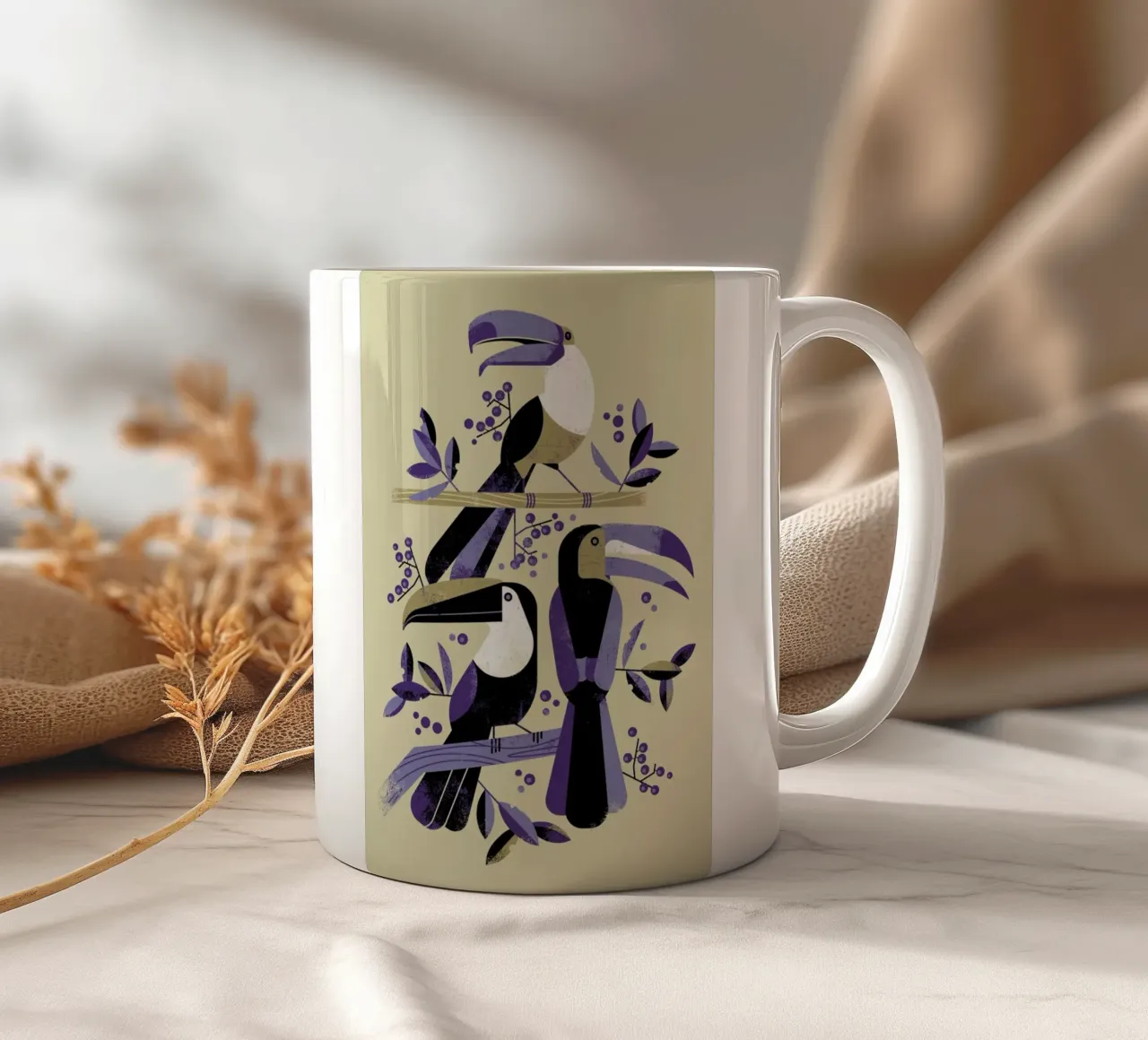 Toucan III tazza in ceramica da Dieter Braun