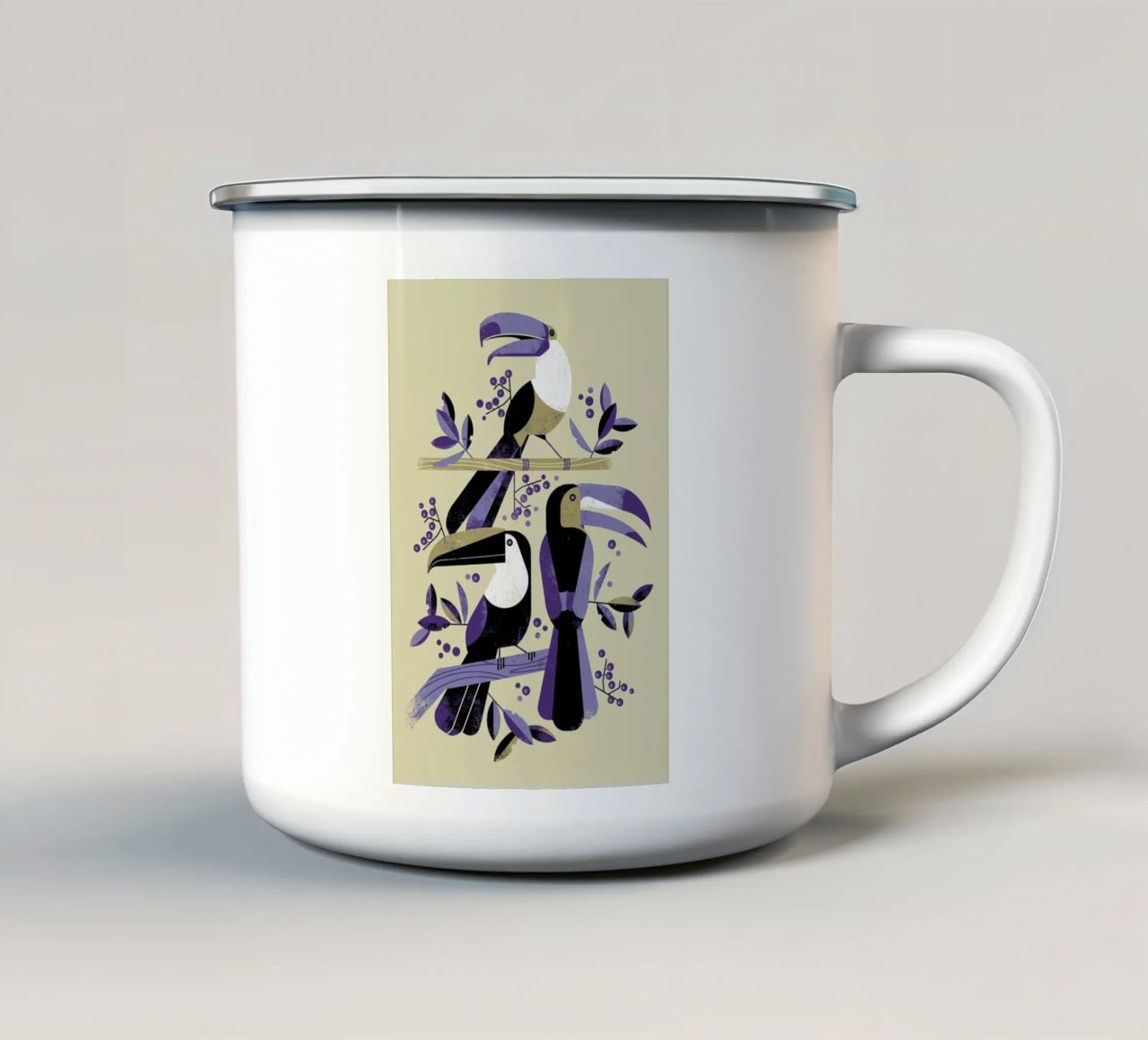 Toucan III tazza in smalto da Dieter Braun
