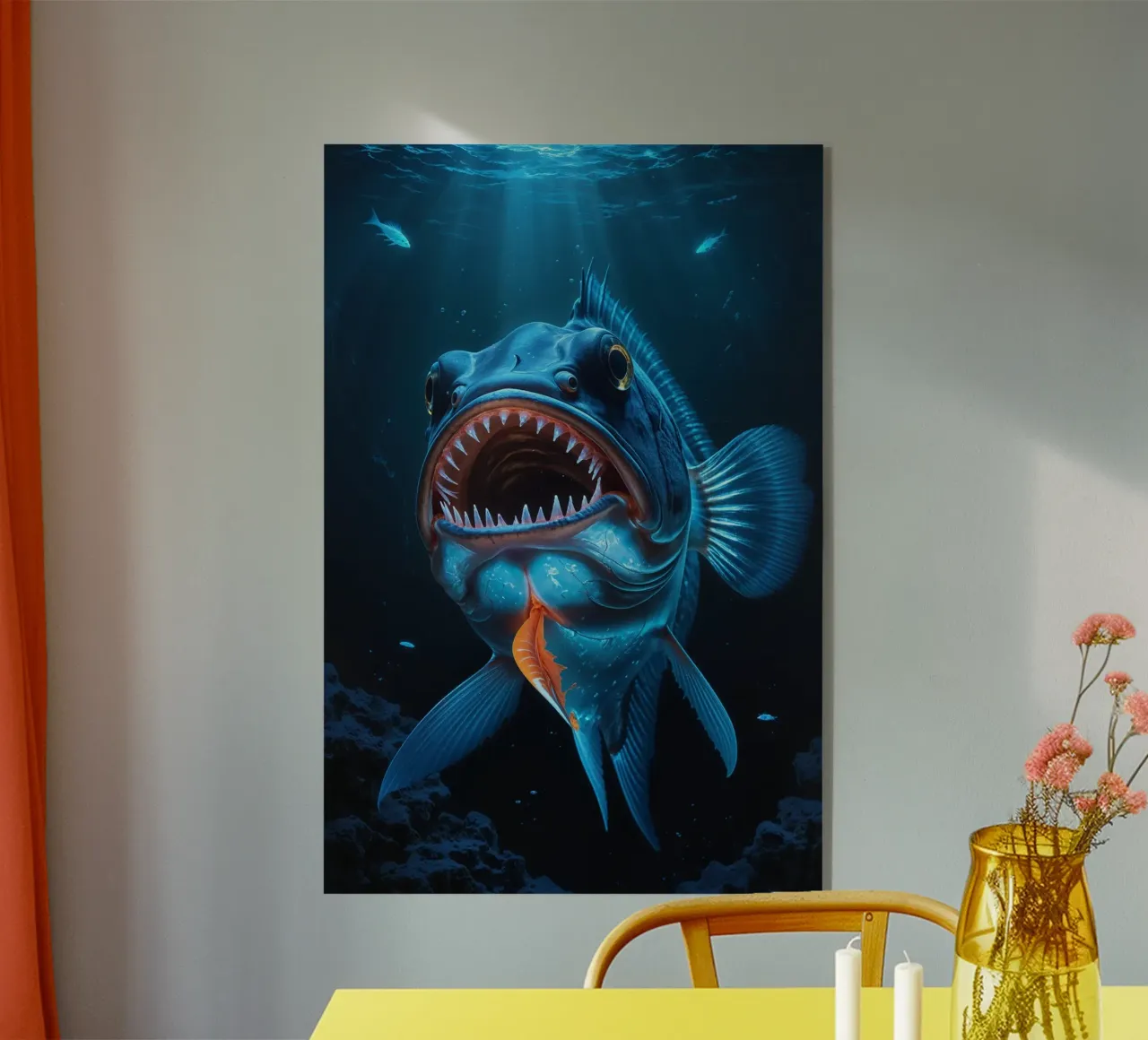 Luminous Sea Beast in the Depths of the Ocean plexiglass da AlbertKlee