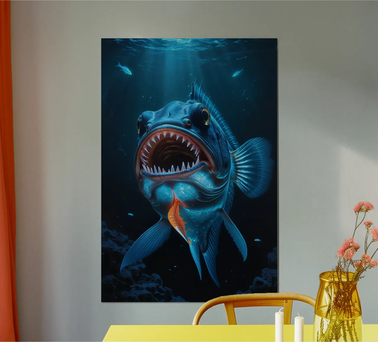 Luminous Sea Beast in the Depths of the Ocean carta hahnemühle da AlbertKlee