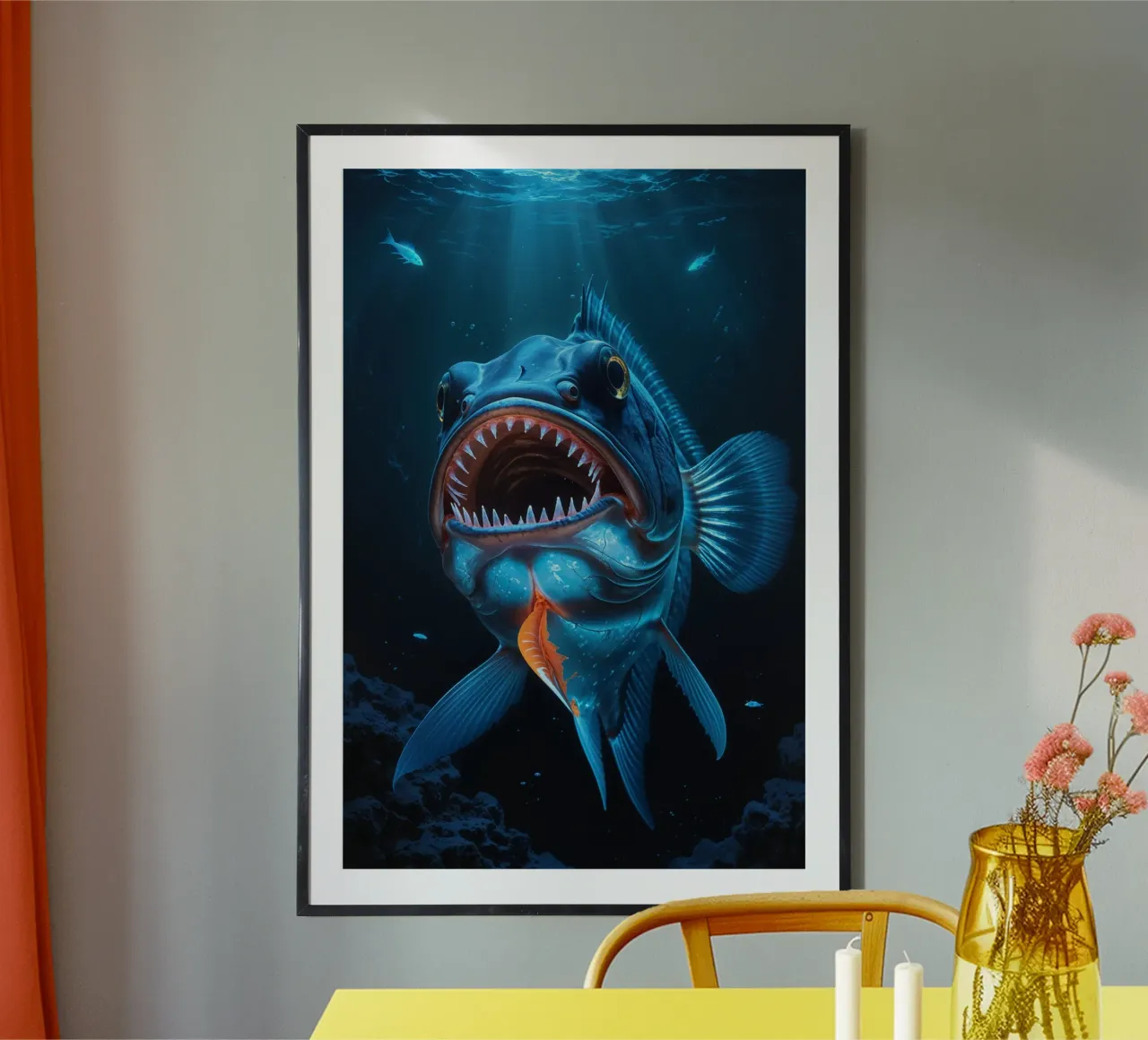 Luminous Sea Beast in the Depths of the Ocean carta hahnemühle da AlbertKlee