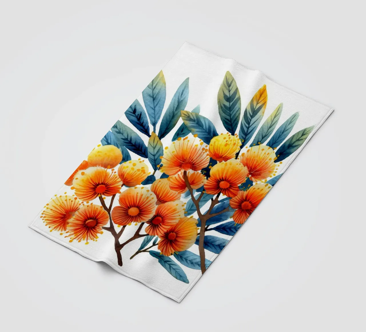 Fleur de mimosa 1 plaid polaire de Bold Blooms