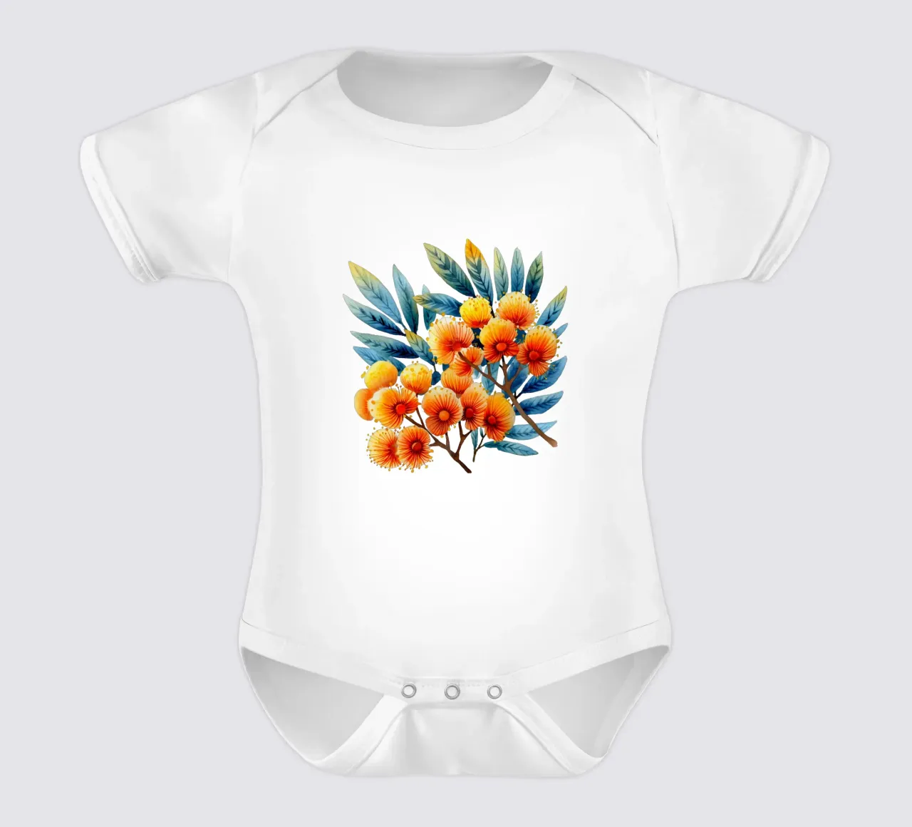 Mimosenblüte 1 Kurzarm Babybody von Bold Blooms