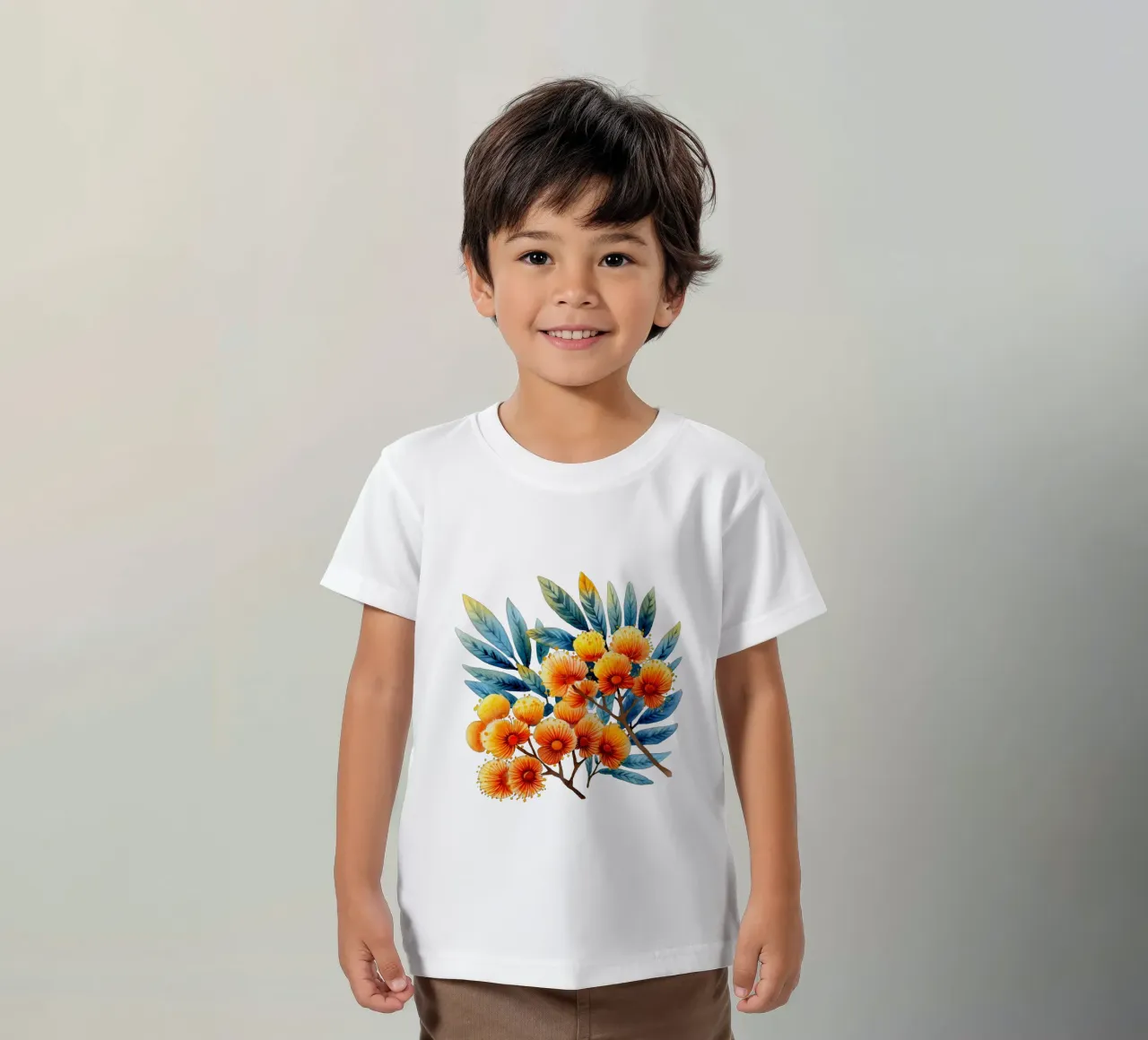 Mimosa Flower 1 kids t-shirt by Bold Blooms