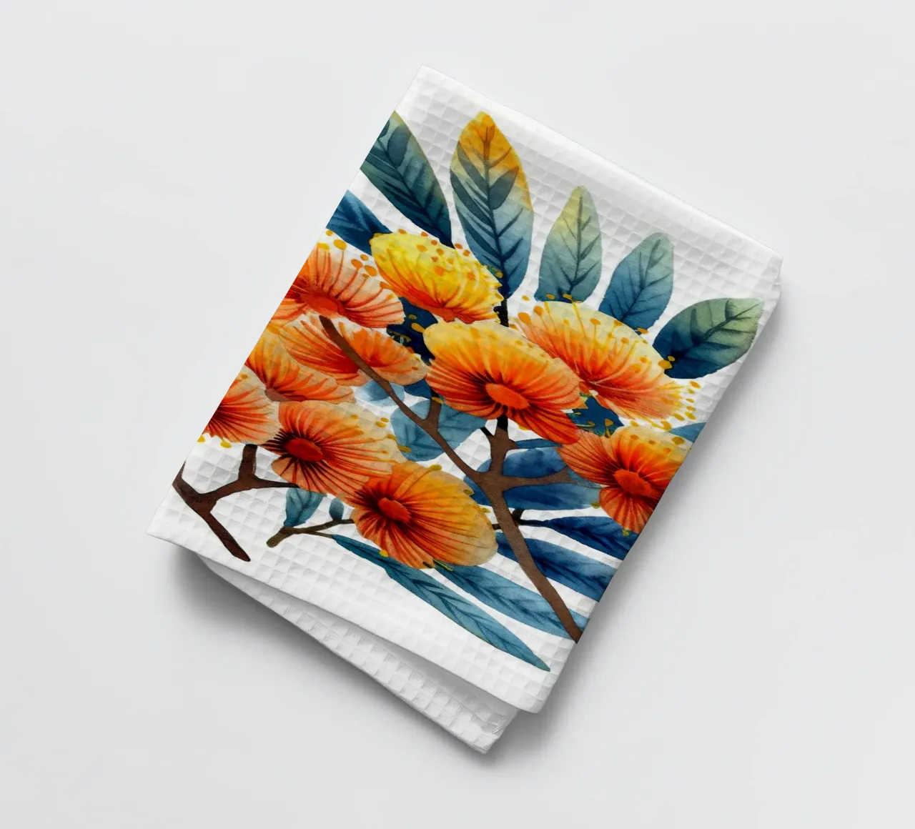 Mimosa Flower 1 tea towel by Bold Blooms