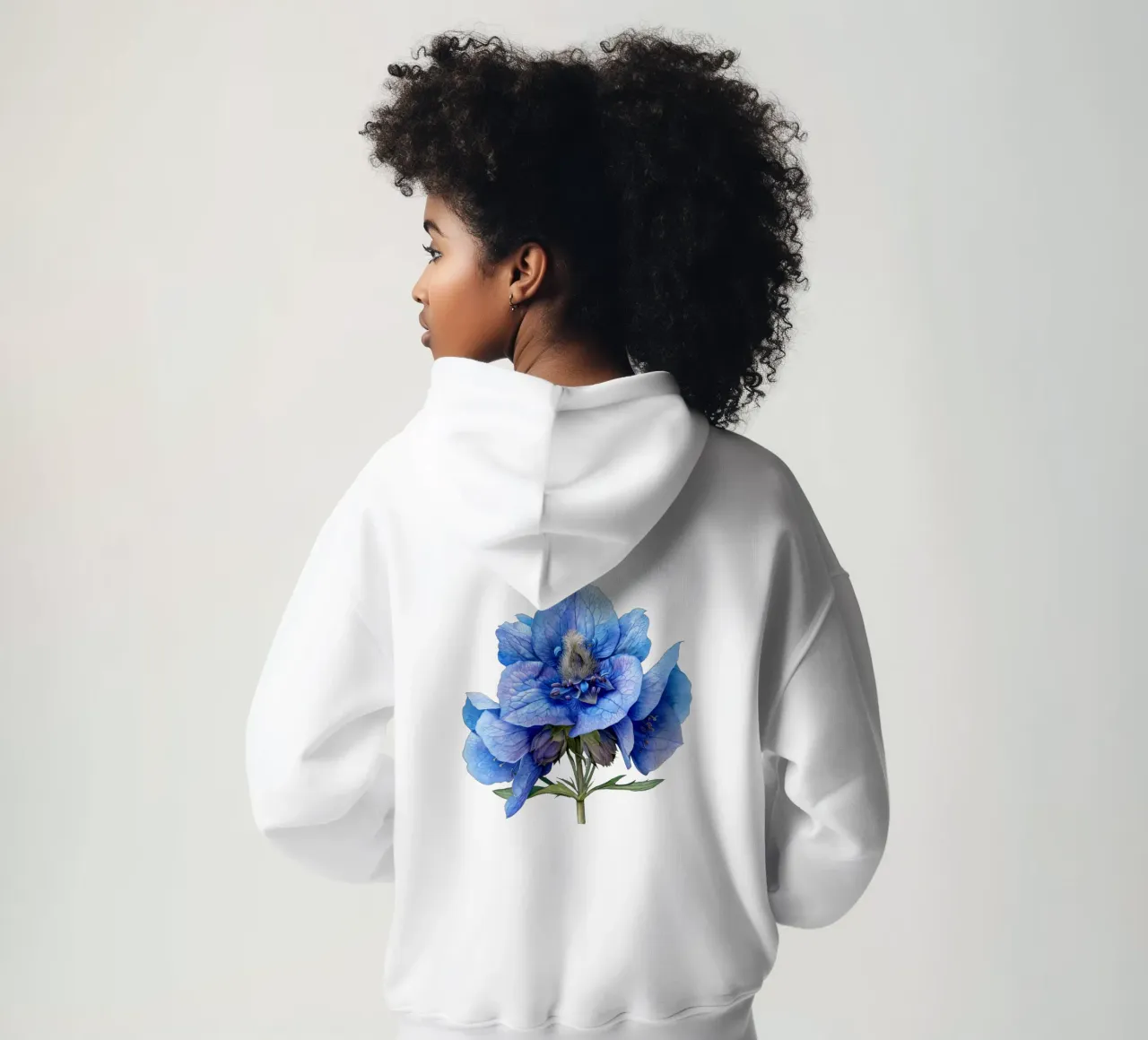 Fiore di Monkshood 2 felpa con cappuccio da Bold Blooms