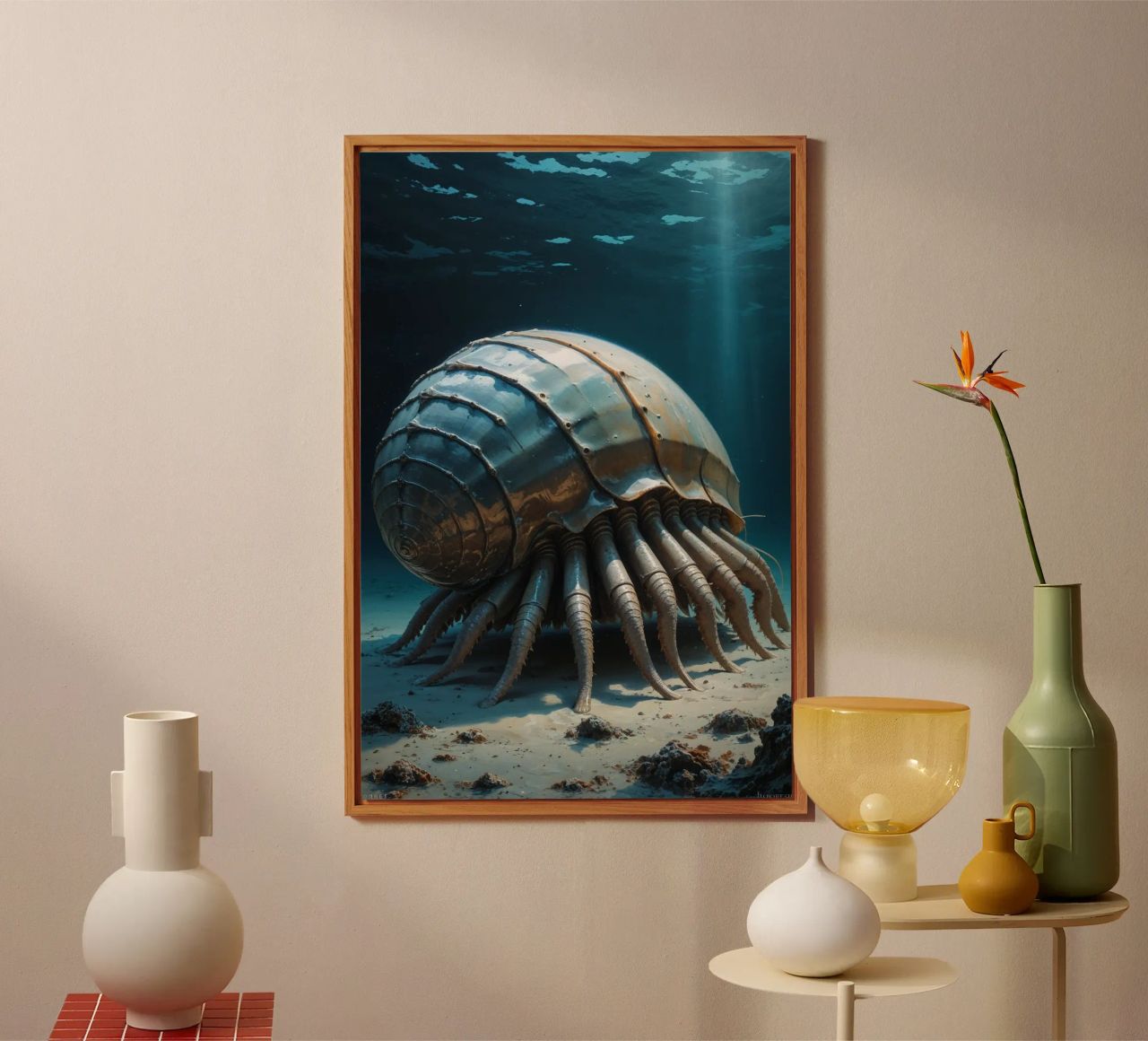 Sunlit Giant Isopod in the Deep alluminio dibond da AlbertKlee