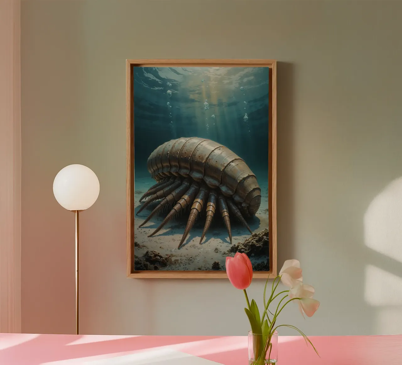 Armored Giant Isopod on the Ocean Floor tela con Cornice a cassetta da AlbertKlee