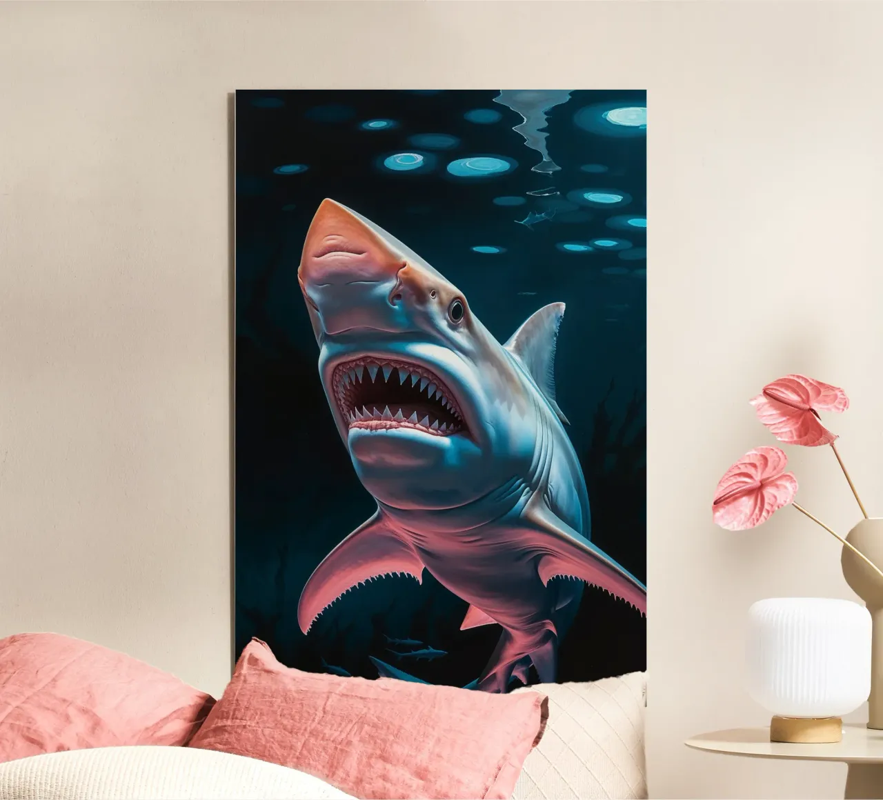 The Deep’s Apex Hunter: A Surreal Perspective alluminio dibond da AlbertKlee