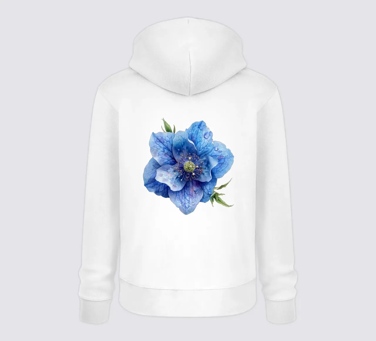 Fiore di Monkshood 3 felpa con cappuccio da Bold Blooms