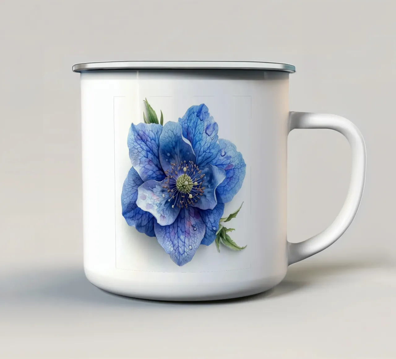 Fiore di Monkshood 3 tazza in smalto da Bold Blooms
