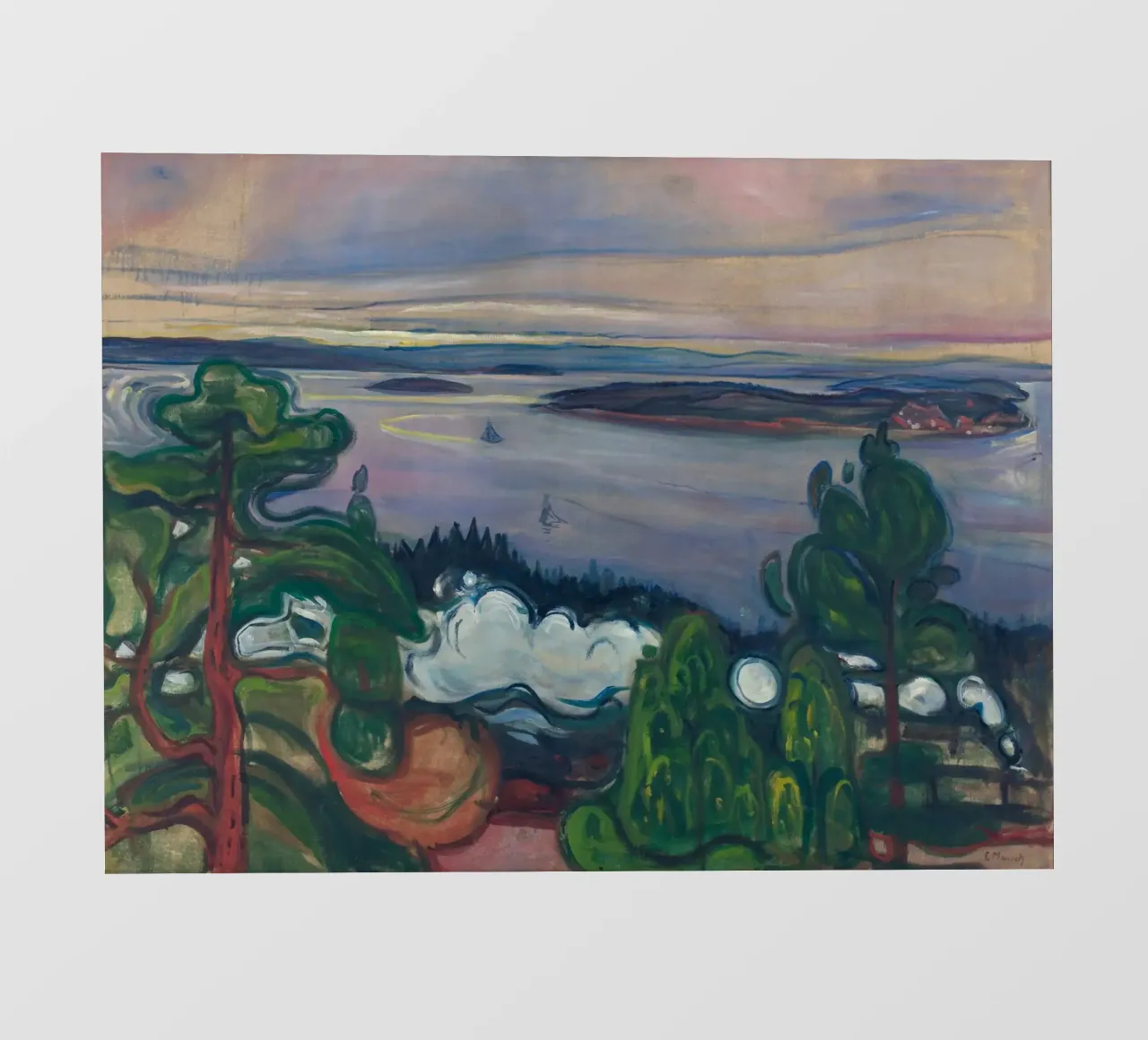 Edvard Munch - Fumo di treno pellicola backlit da Timeless Artworks