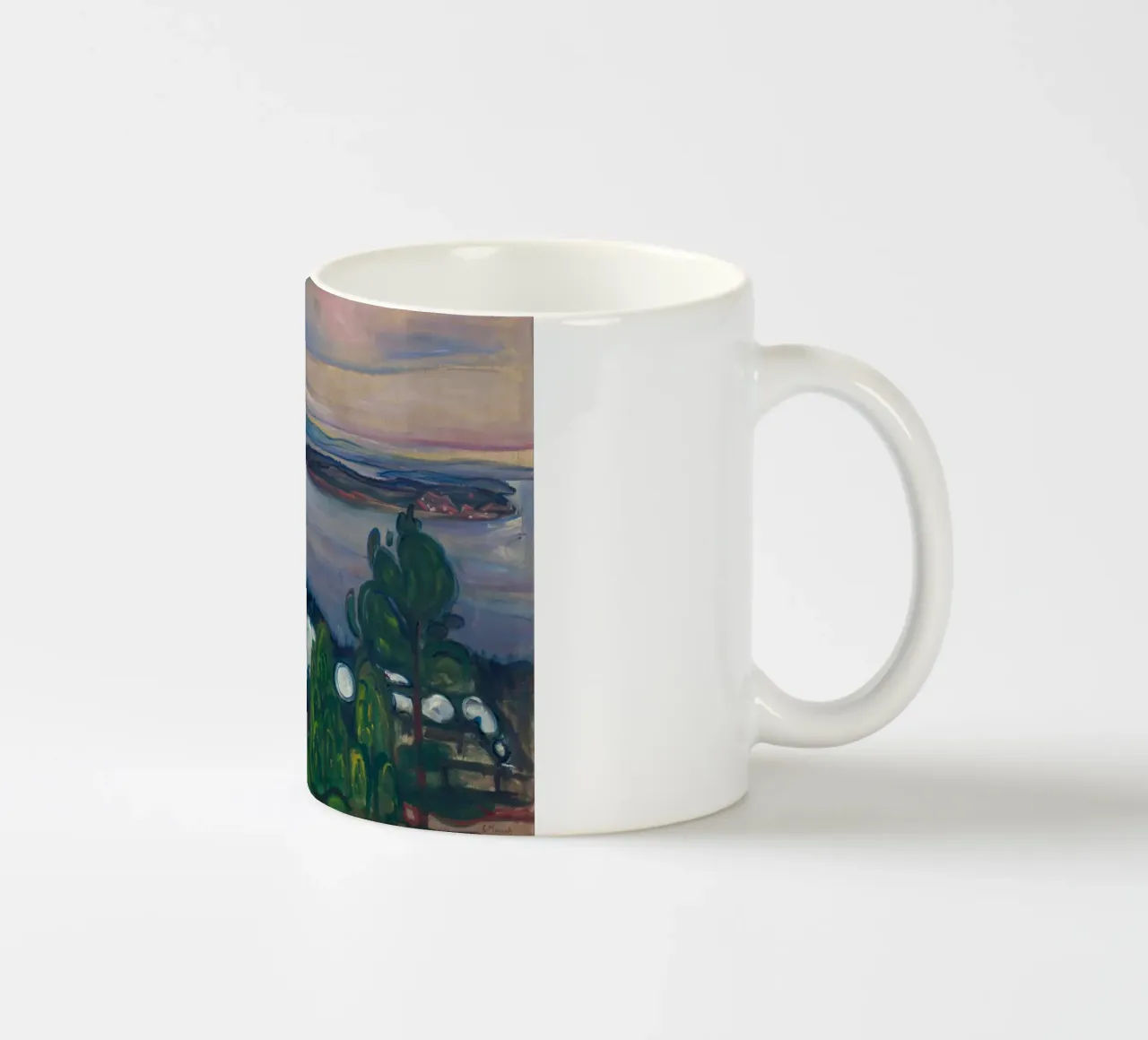 Edvard Munch - Fumo di treno tazza in ceramica da Timeless Artworks