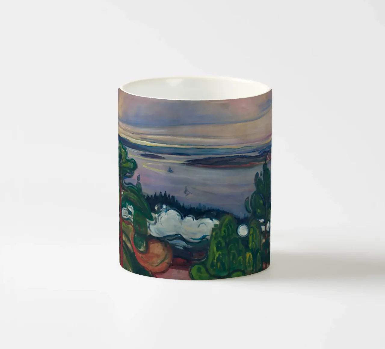 Edvard Munch - Fumo di treno tazza in ceramica da Timeless Artworks
