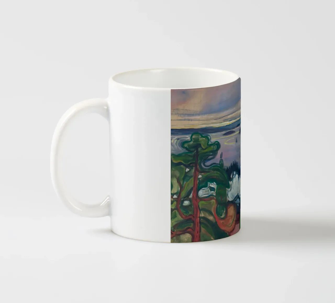 Edvard Munch - Fumo di treno tazza in ceramica da Timeless Artworks