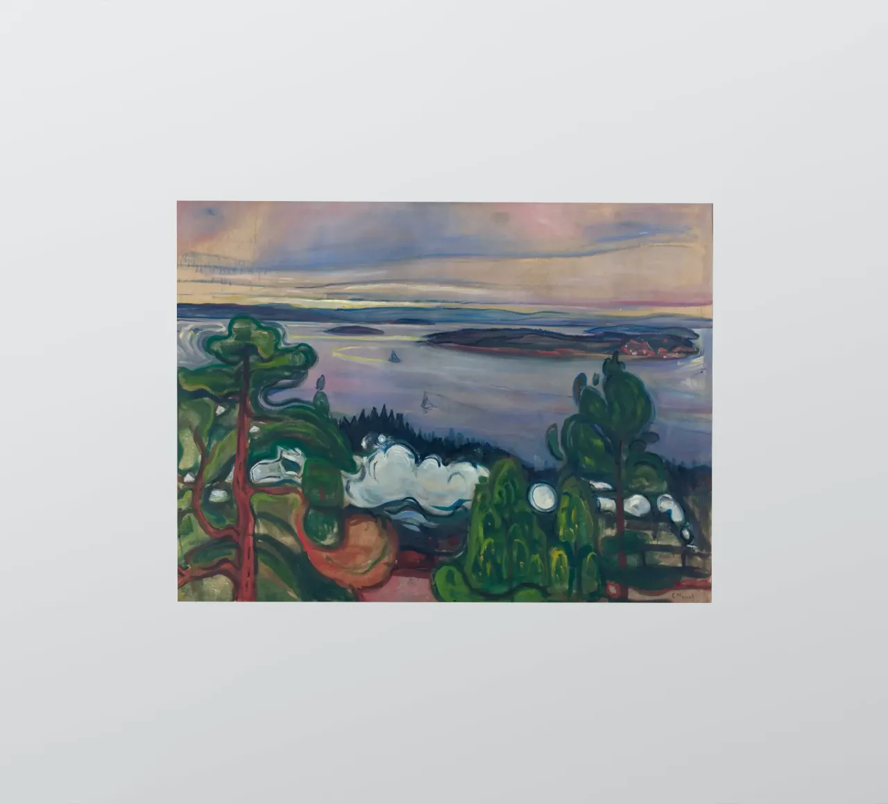 Edvard Munch - Train Smoke sticker by Timeless Artworks