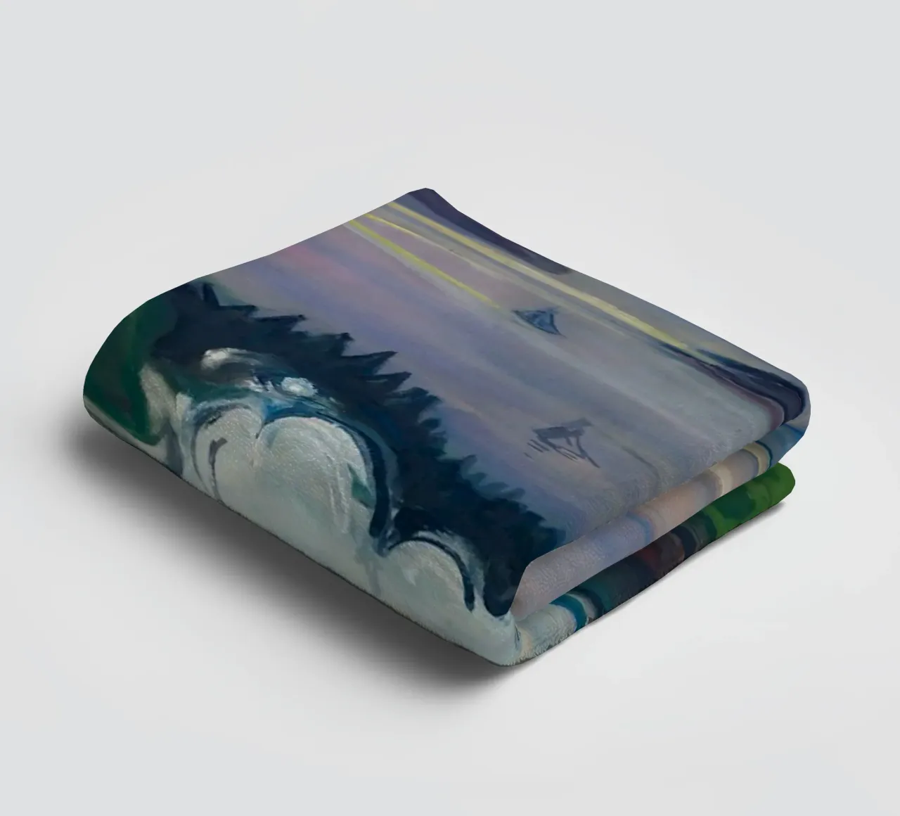 Edvard Munch - Fumo di treno asciugamano da bagno da Timeless Artworks