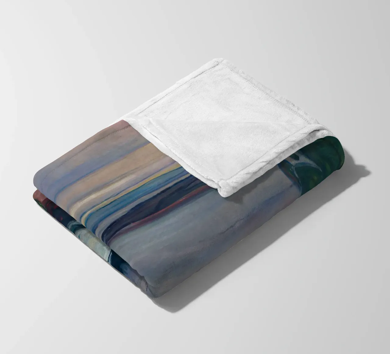 Edvard Munch - Fumo di treno coperta in pile da Timeless Artworks