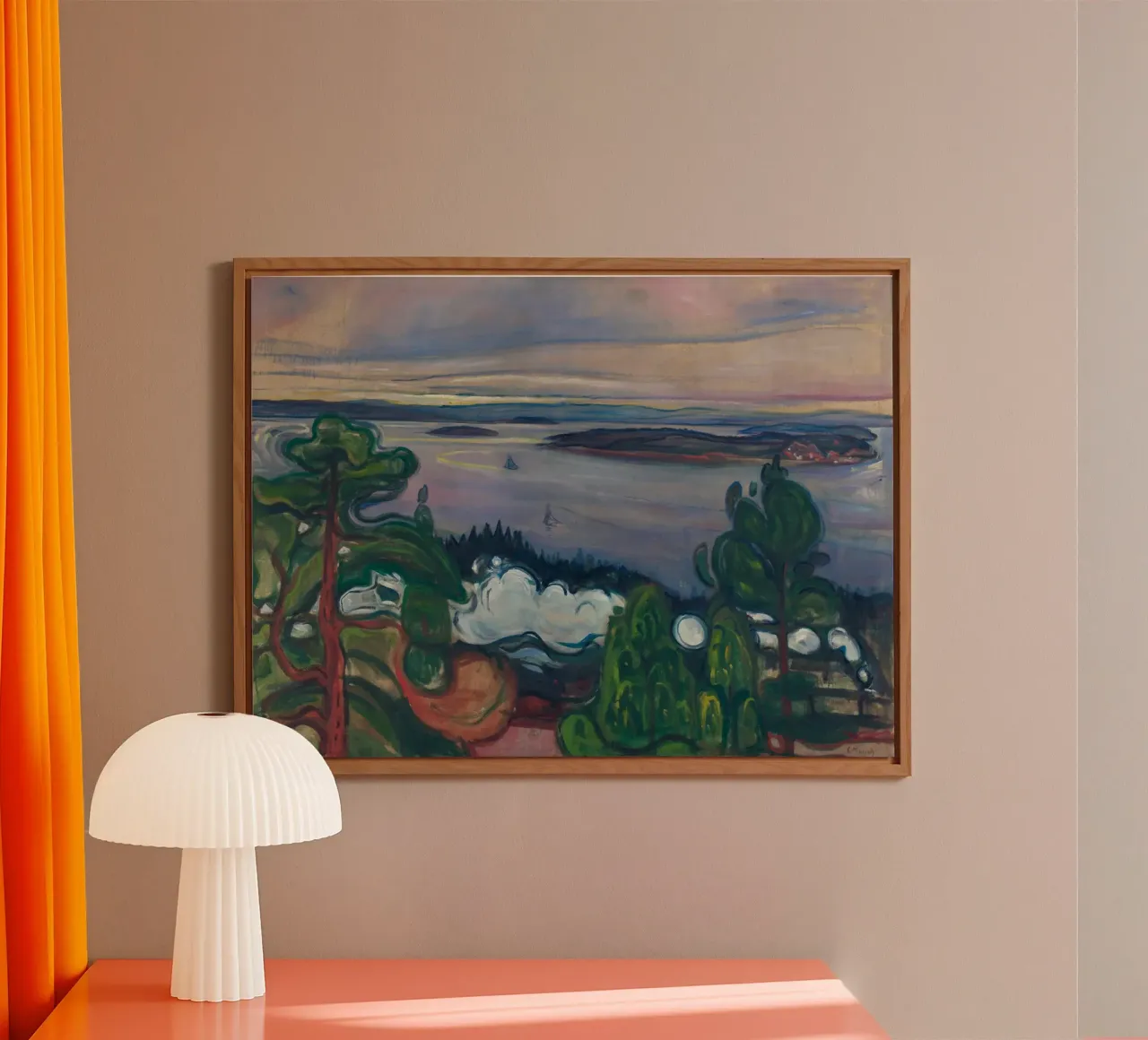 Edvard Munch - Fumo di treno alluminio dibond da Timeless Artworks
