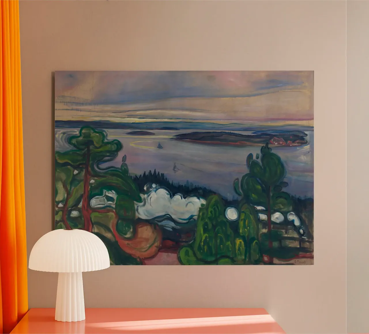 Edvard Munch - Fumo di treno alluminio dibond da Timeless Artworks