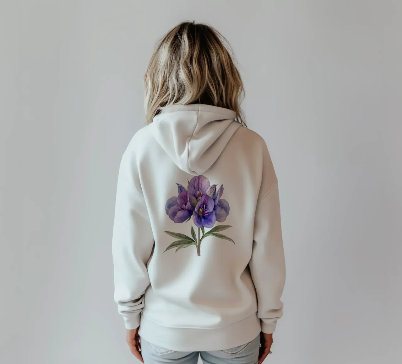 Fiore di Monkshood 4 felpa con cappuccio da Bold Blooms