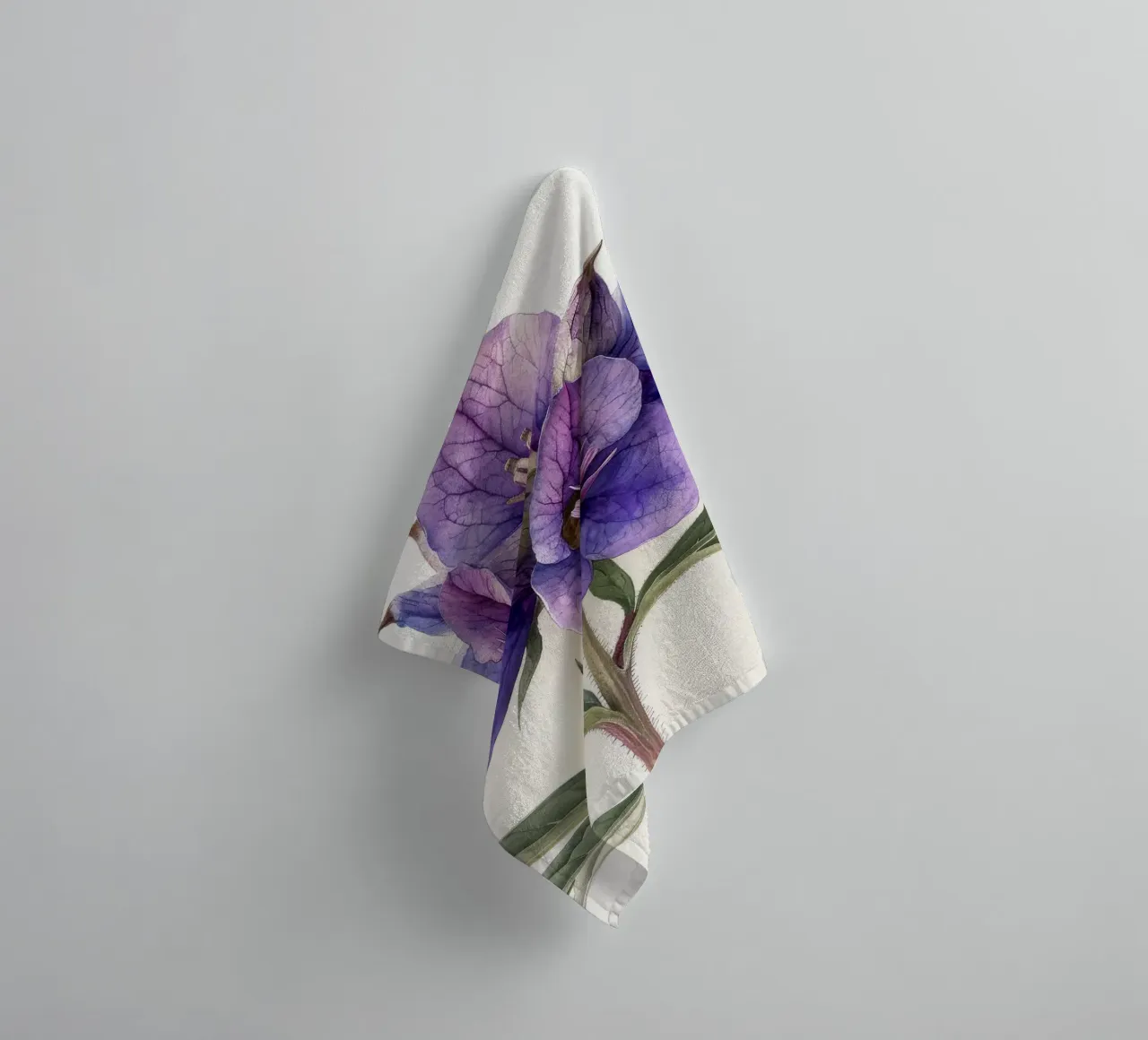 Monkshood Flower 4 towel by Bold Blooms