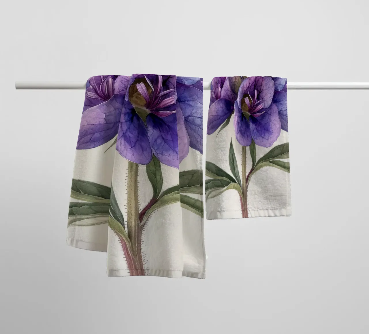 Monkshood Flower 4 towel by Bold Blooms