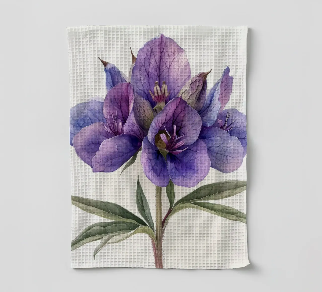 Fiore di Monkshood 4 canovaccio da cucina da Bold Blooms