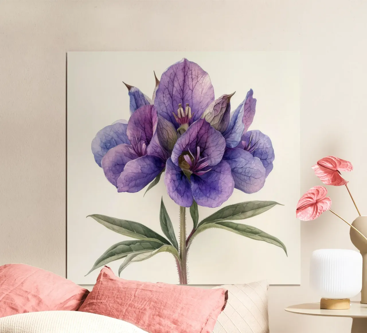 Fiore di Monkshood 4 poster con telaio in alluminio da Bold Blooms