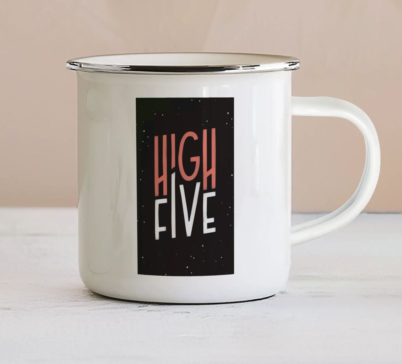 High Five tazza in smalto da Summerchamps