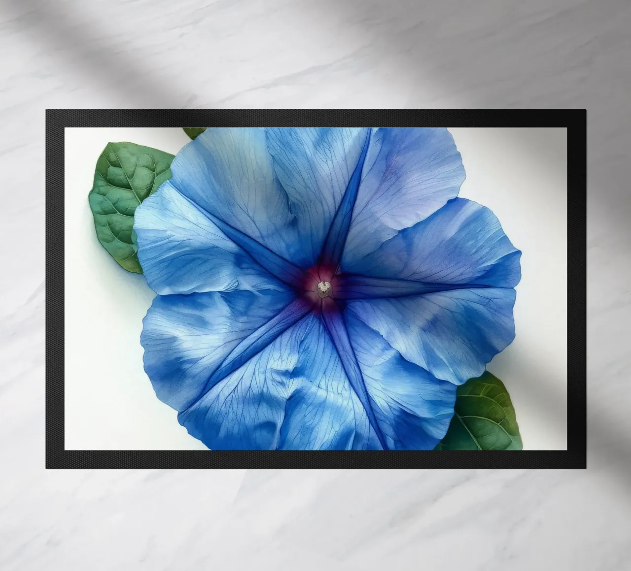 Morning Glory Flower 2 doormat by Bold Blooms
