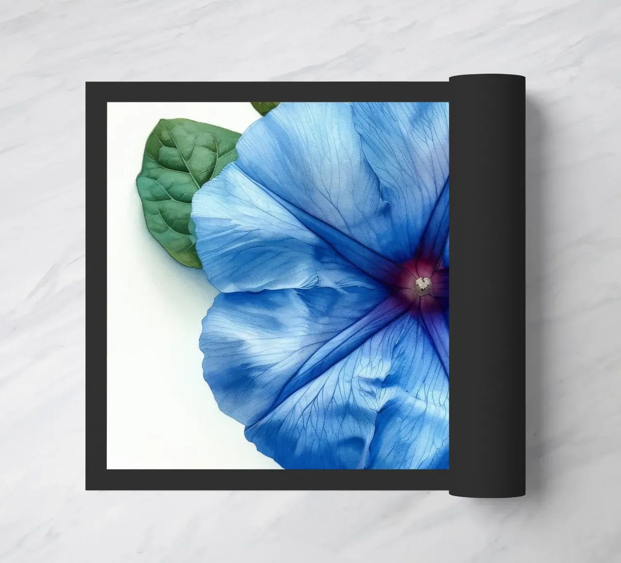 Morning Glory Flower 2 doormat by Bold Blooms