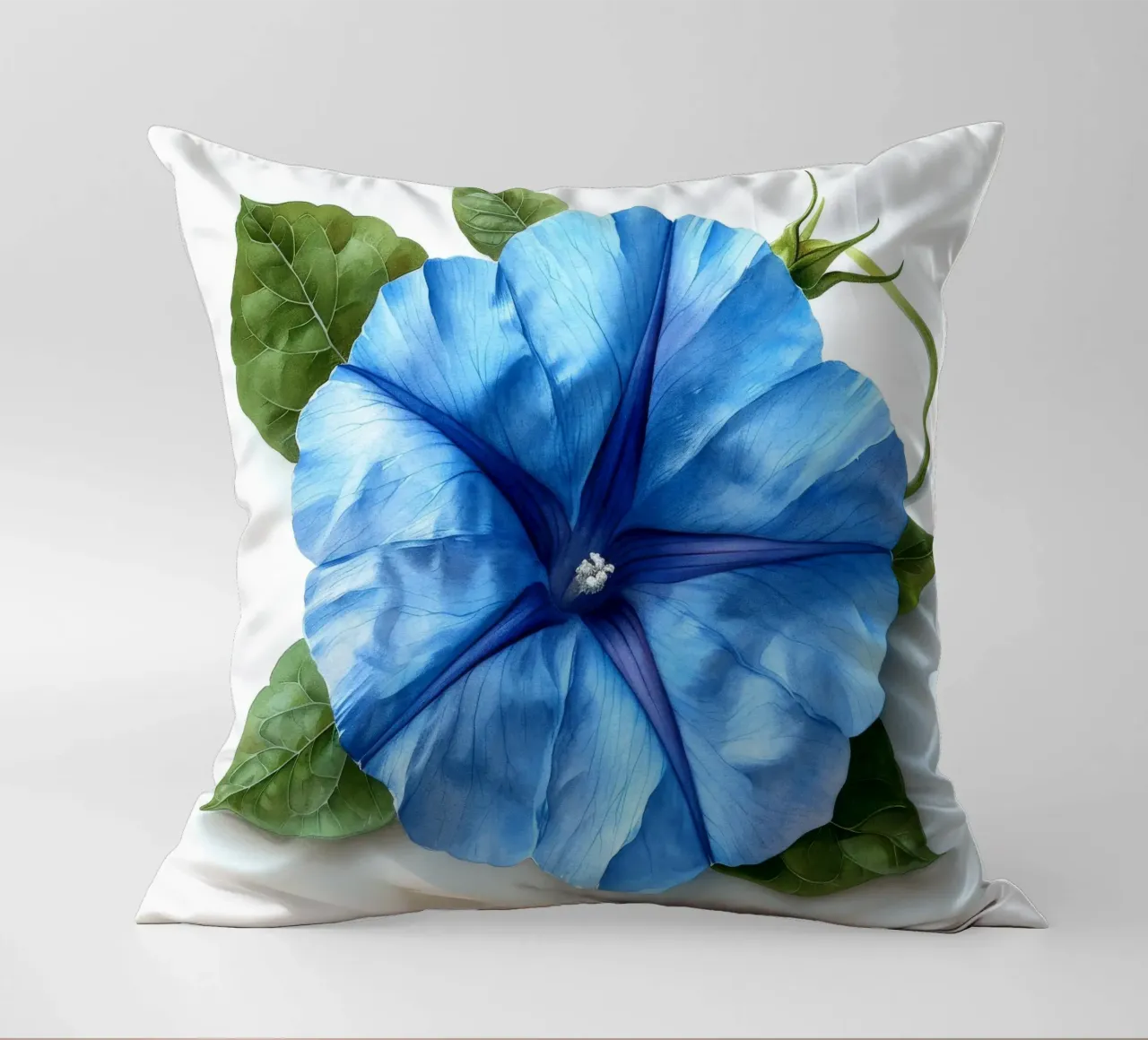 Morning Glory Flower 1 decorative cushion by Bold Blooms