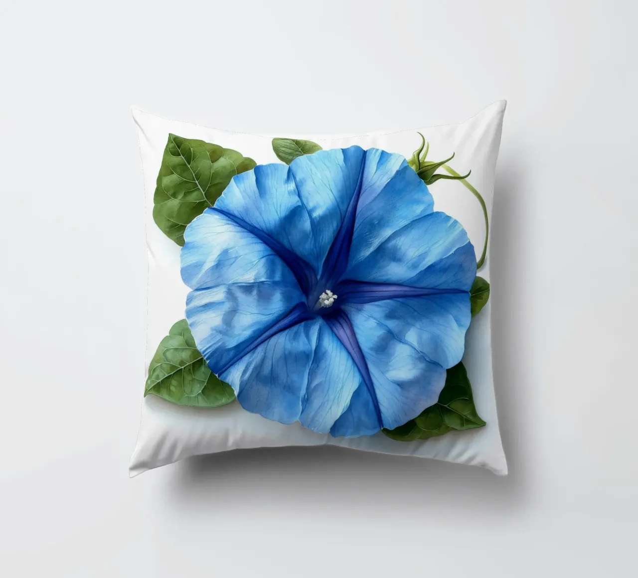 Morning Glory Flower 1 decorative cushion by Bold Blooms