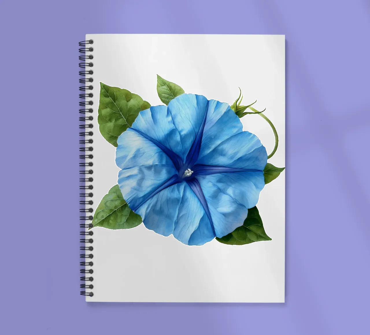 Morning Glory Flower 1 spiral notebook by Bold Blooms