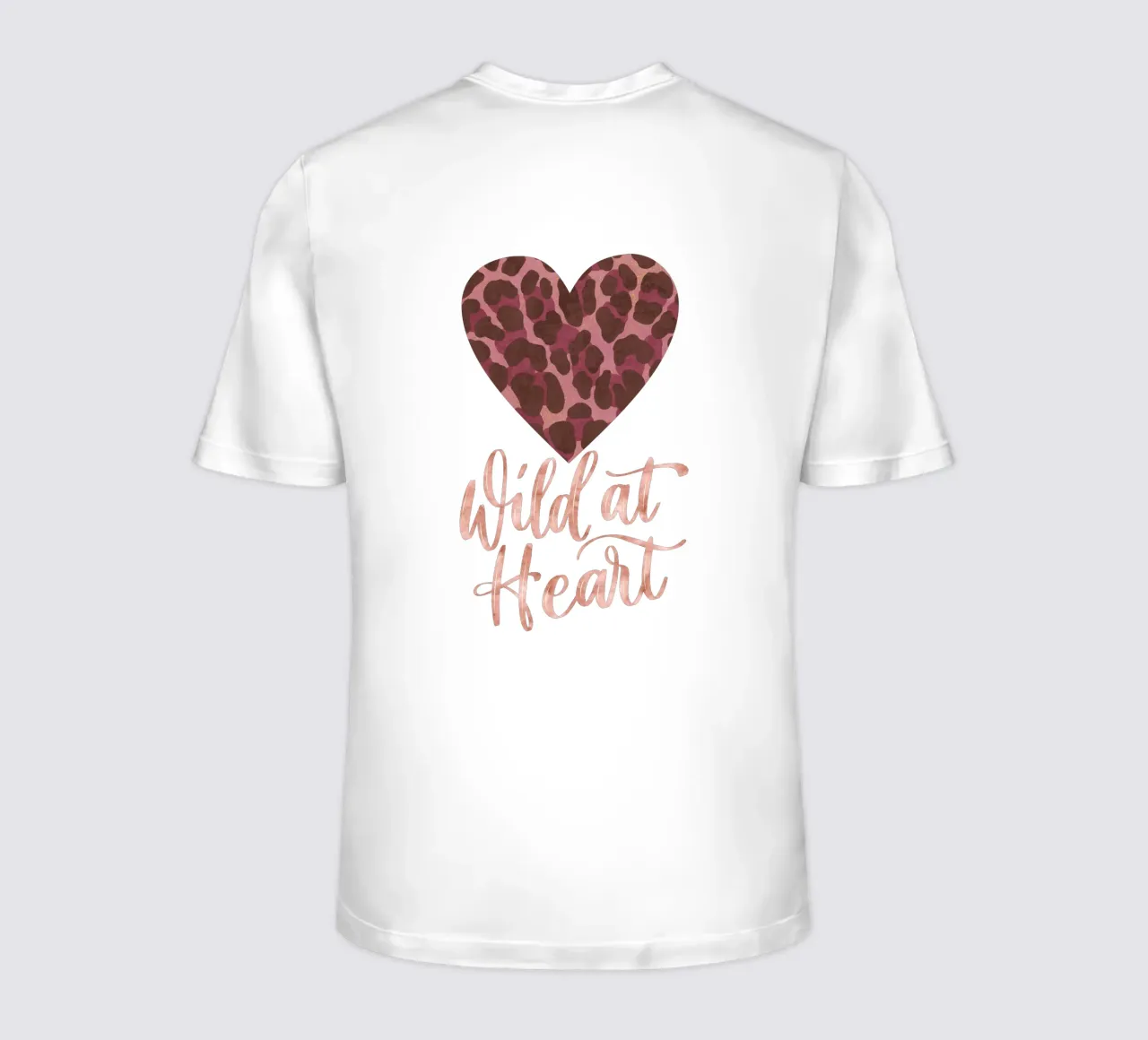 Leoparden-Print. Espresso-Rosé con Oro. Corazón salvaje. camiseta de CalliLetters
