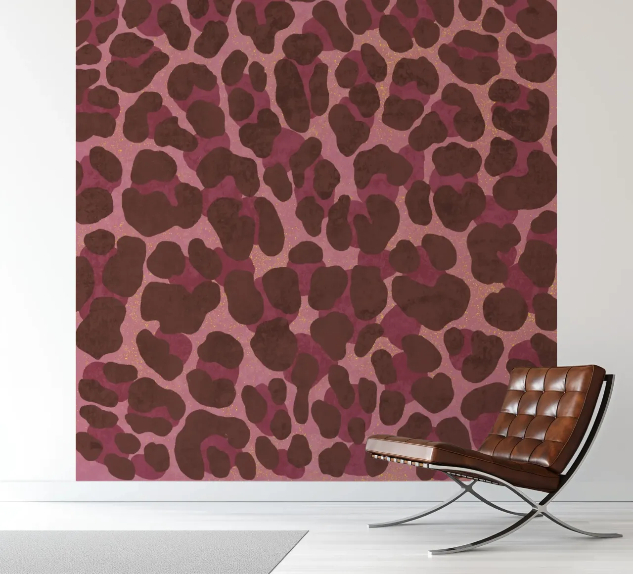 Leoparden-Print. Espresso-Rosé mit Gold. Wild at Heart. photo wallpaper by CalliLetters