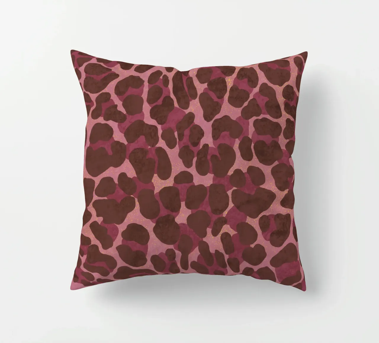 Stampa Leoparden. Espresso-Rosé con oro. Cuore selvaggio. cuscino da CalliLetters