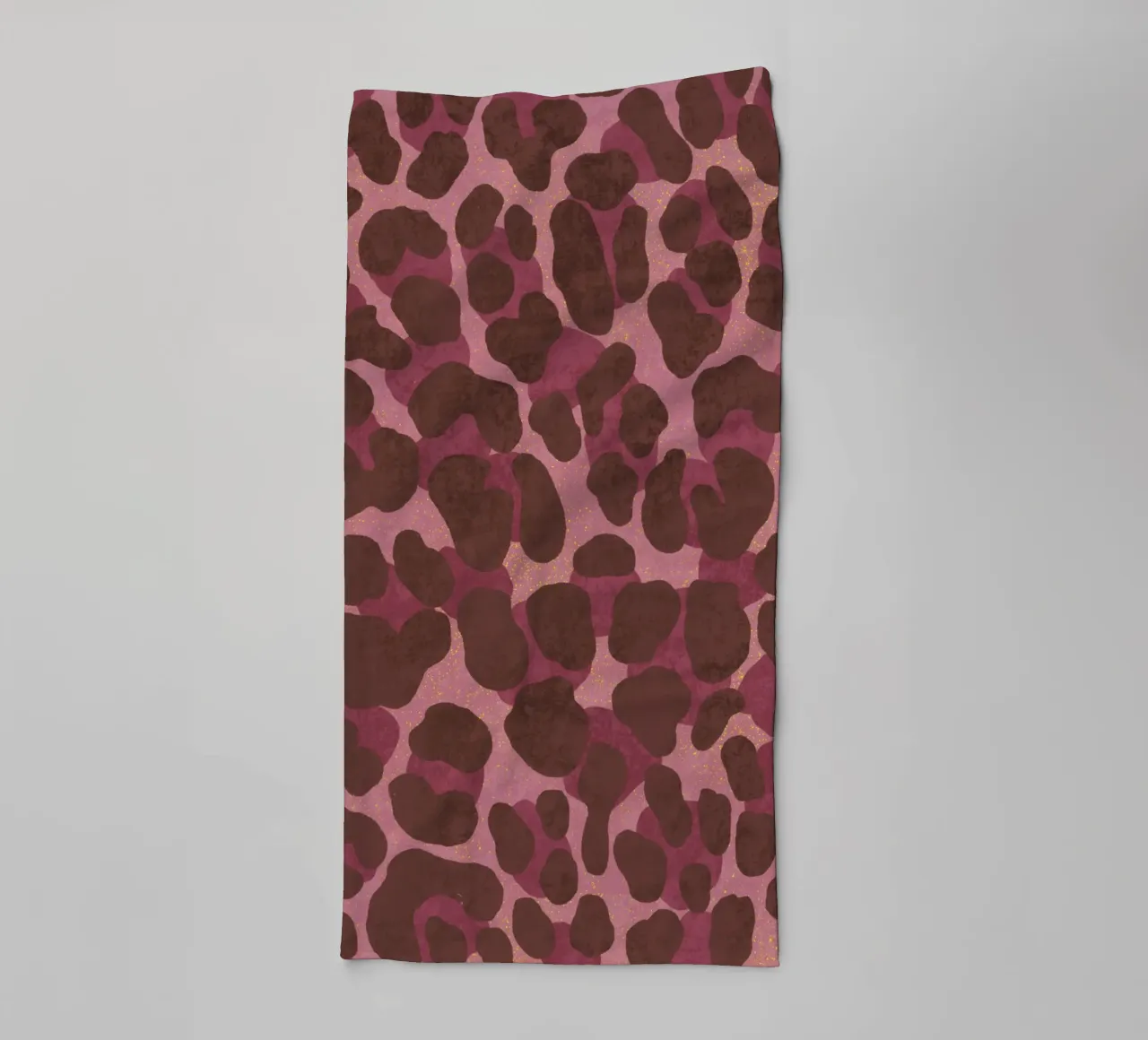 Leoparden-Print. Espresso-Rosé avec or. Un cœur sauvage. serviette de bain de CalliLetters