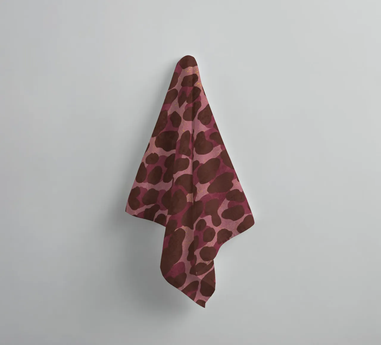 Leoparden-Print. Espresso-Rosé avec or. Un cœur sauvage. serviette de bain de CalliLetters