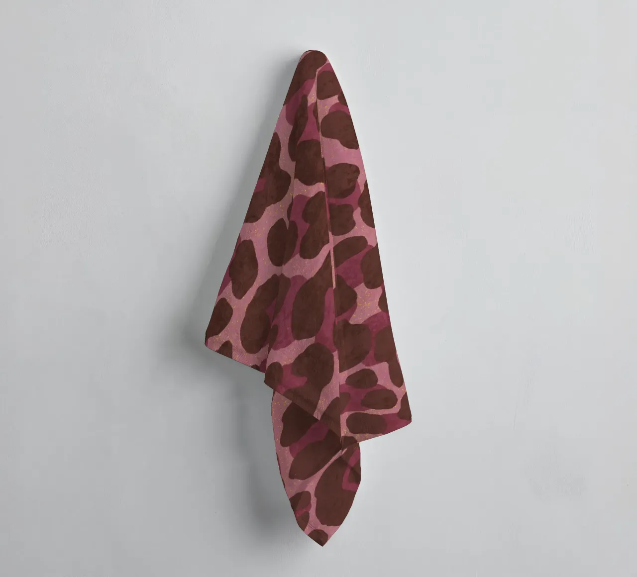 Leoparden-Print. Espresso-Rosé avec or. Un cœur sauvage. serviette de bain de CalliLetters