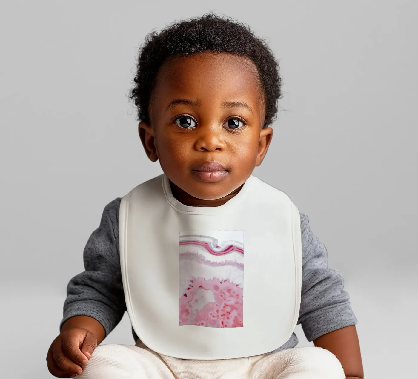Blush Agate baby bib by cafelab