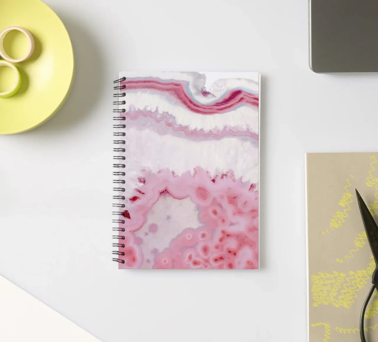 Blush Agate spiral notebook by cafelab
