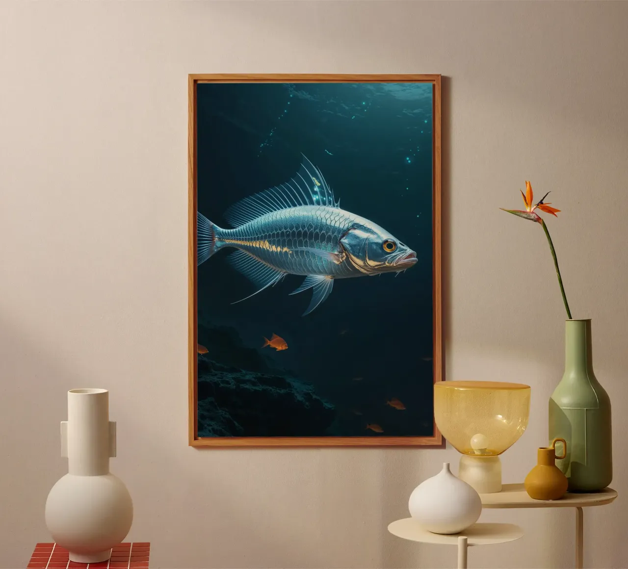 Silver Hatchetfish Illuminated by Bioluminescent Light pannello forex da AlbertKlee