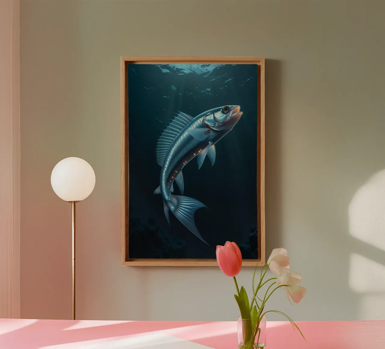 Hatchetfish Drifting in the Twilight Zone tela con Cornice a cassetta da AlbertKlee