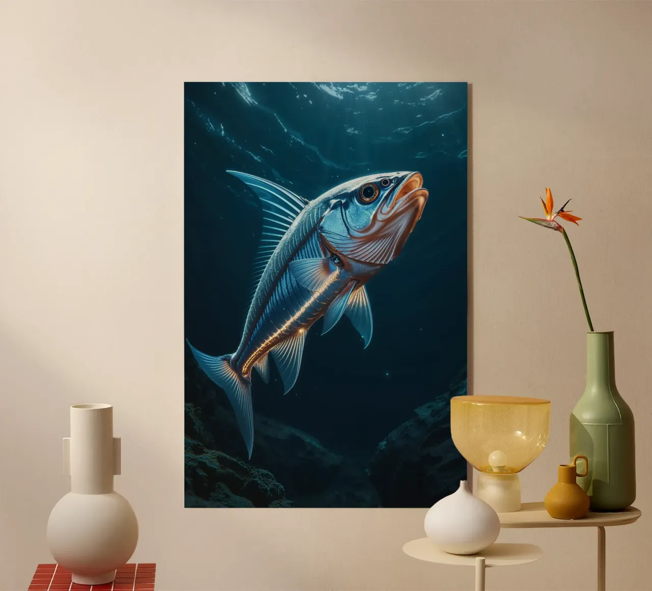 Ethereal Glow of a Silver Hatchetfish in the Depths plexiglass da AlbertKlee