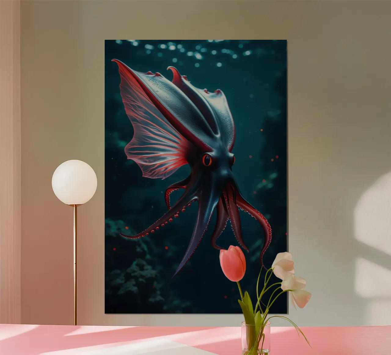 Ethereal Glow of a Vampire Squid in the Depths hahnemühle de AlbertKlee
