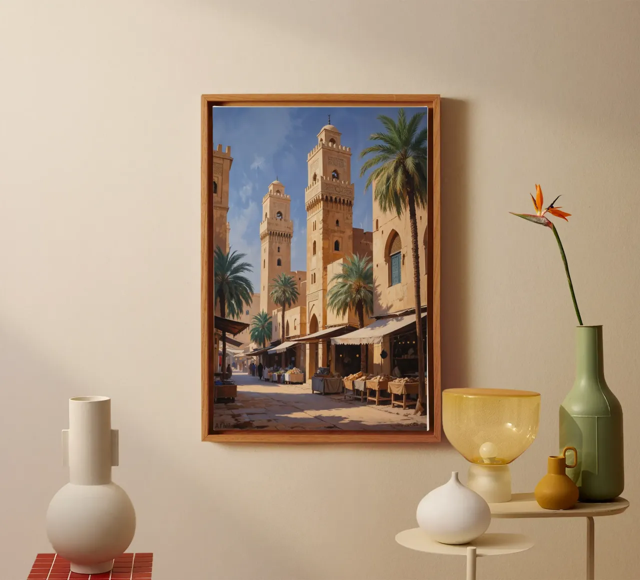 Sunlit Towers of Al Fahidi tela con Cornice a cassetta da AlbertKlee